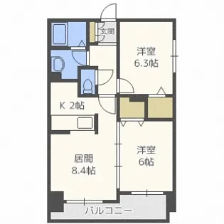 北海道札幌市北区北十八条西3丁目【マンション】の間取り