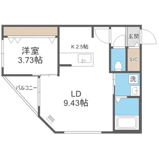 北海道札幌市北区北二十三条西2丁目【マンション】の間取り