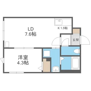 北海道札幌市豊平区美園九条2丁目【マンション】の間取り