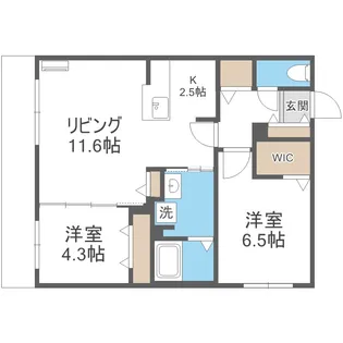 北海道札幌市北区北二十三条西9丁目【マンション】の間取り