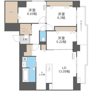 北海道札幌市中央区南一条西8丁目【マンション】の間取り