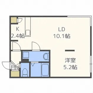 北海道札幌市中央区南十八条西7丁目【マンション】の間取り
