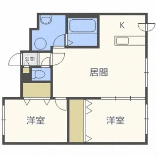 北海道札幌市東区北十三条東16丁目【マンション】の間取り