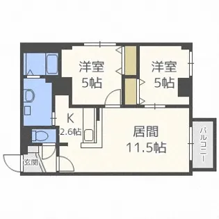 REEF LUANA(リーフルアーナ)【5階】の間取り