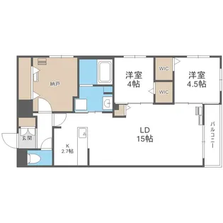 アルファスクエア円山北2条【402号室】の間取り