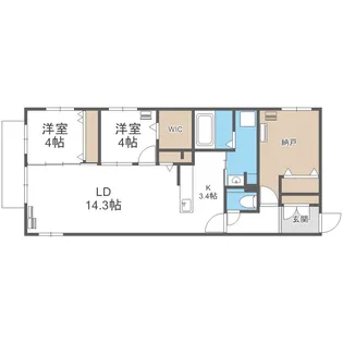 アルファスクエア円山北2条【503号室】の間取り