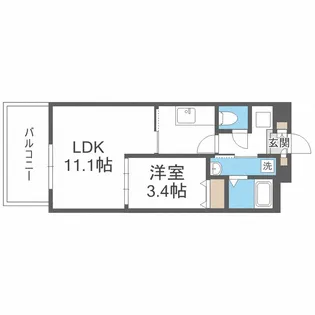北海道札幌市中央区南十四条西1丁目【マンション】の間取り