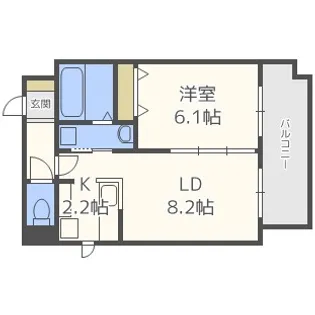 プレシェルト山の手通【403号室】の間取り