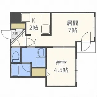 ENCHAN-THE環状通東【3階】の間取り