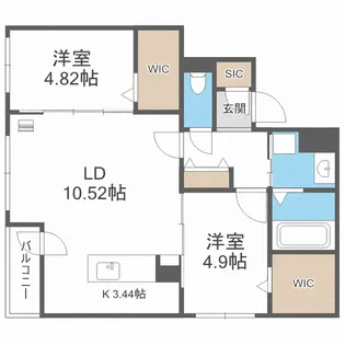 北海道札幌市中央区南十二条西15丁目【マンション】の間取り