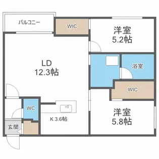 北海道札幌市中央区南十一条西13丁目【マンション】の間取り