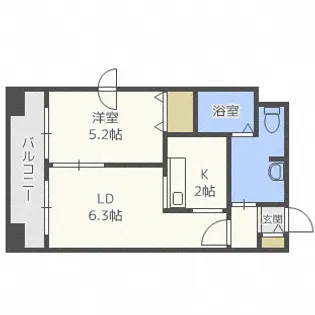 LEE豊平3条【5階】の間取り