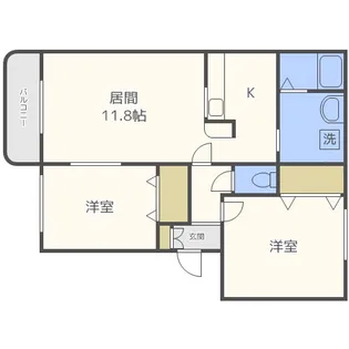 ローズヴィレッジ【2階】の間取り