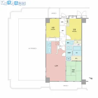 サーパス堀之内【5階】の間取り