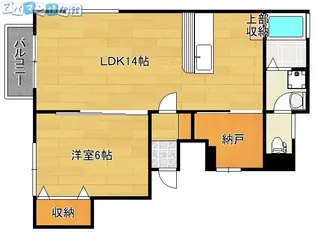 グランブルー米山【A202号室】の間取り