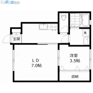 プラタナス旭町【1階】の間取り