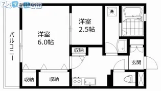 アーバン上大川前【103号室】の間取り
