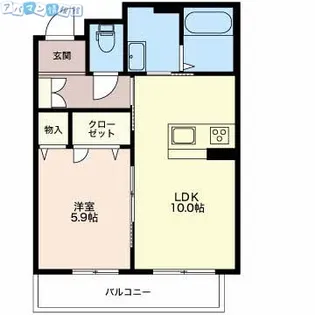 マストタウン上所B【3階】の間取り
