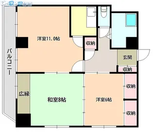 グランドアームス【A902号室】の間取り