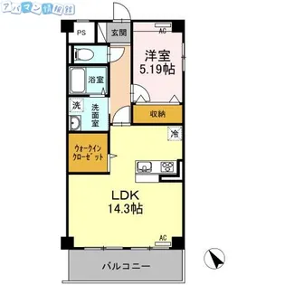 PACE万代【2階】の間取り