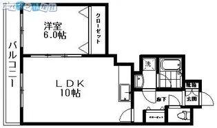 万代グレース【6階】の間取り