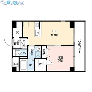 パーク万代マリーナコート【6階】の間取り