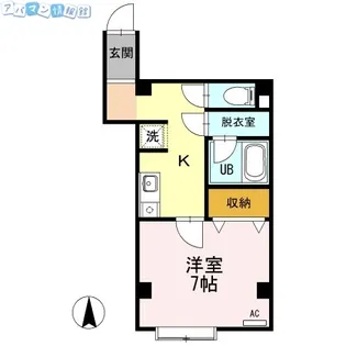ウェルネス万代【1階】の間取り