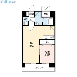 スカイオン本町【1階】の間取り