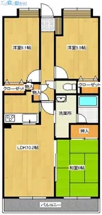ボナール浜松イースト館【1005号室】の間取り