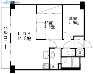 コープ野村万代【1316号室】の間取り