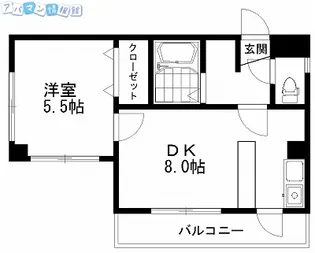 ハイツ己致子【205号室】の間取り