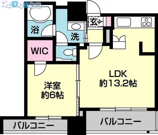 アデニウムタワー萬代橋【16階】の間取り
