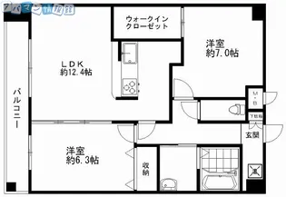 グレイスハイツ東中通タワー【12階】の間取り