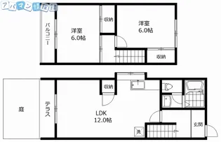 2LDKの間取り画像