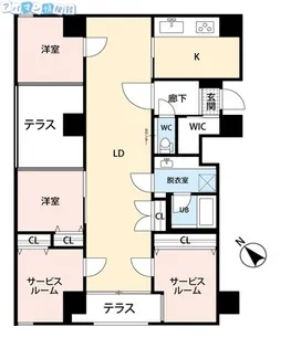 ザ・パーク一番堀【10階】の間取り