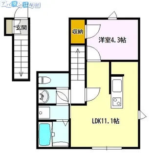 ガーデンシティ万代【2階】の間取り