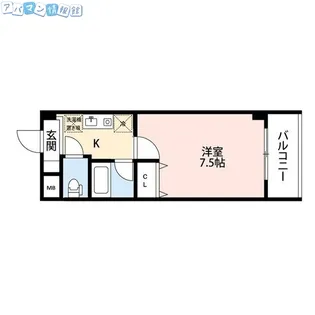 パンウエストリート【7階】の間取り