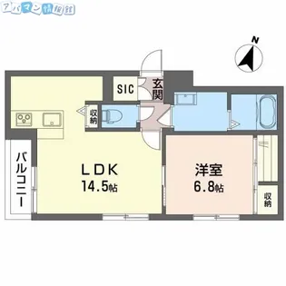 シャーメゾンPLAZA21【1階】の間取り