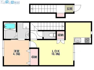 イーリッチテラス関屋本村アネックス【2階】の間取り