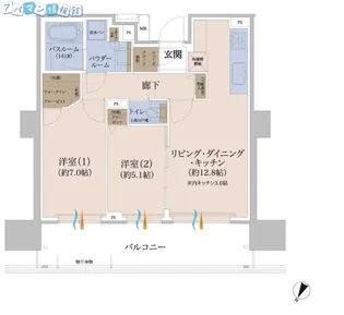 ザ・プレミア新潟駅万代【12階】の間取り