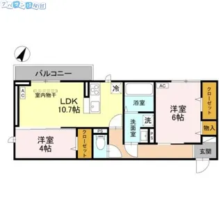 CLASSEUM幸西Ⅱ【2階】の間取り