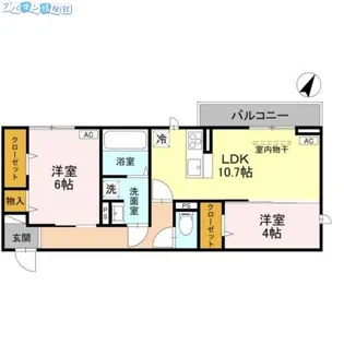 CLASSEUM幸西Ⅱ【2階】の間取り