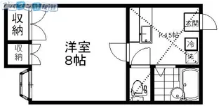 メゾンウイング【1階】の間取り