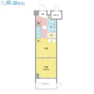 カーサ礎【202号室】の間取り