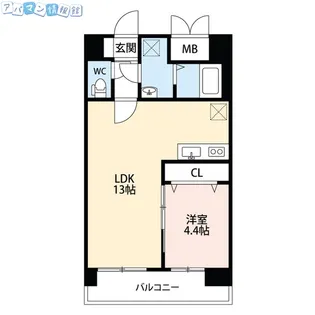 スカイオン本町【7階】の間取り