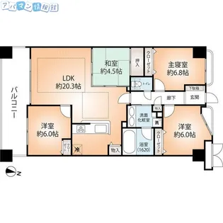 アップルガーデンウエスト【11階】の間取り