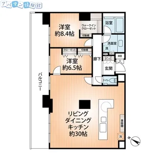 ザ・プレミア新潟駅万代【1911号室】の間取り