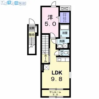 ベルダイヤ【2階】の間取り