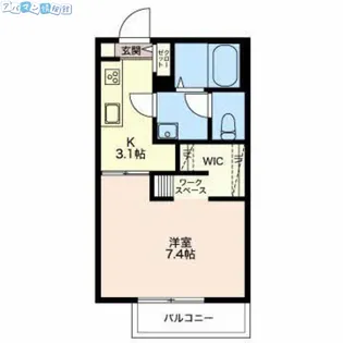 シャンテ米山【1階】の間取り