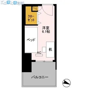 ロイヤルパークスER万代【3階】の間取り